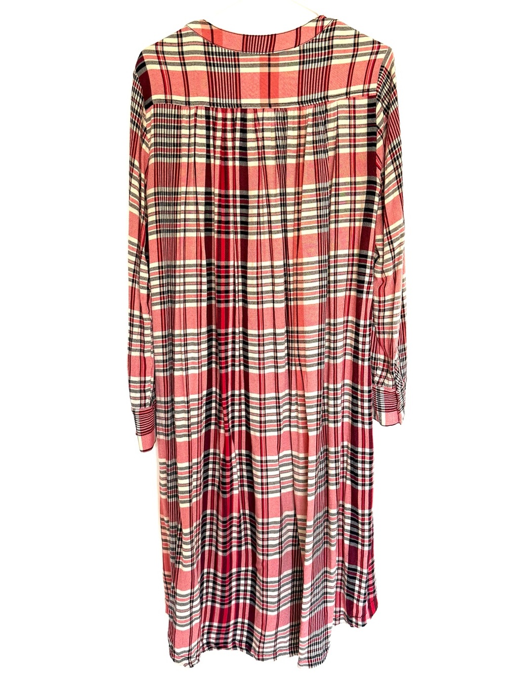 Free People Loralei Plaid Button-Front Midi Shirt Dress - Picture 10 of 11